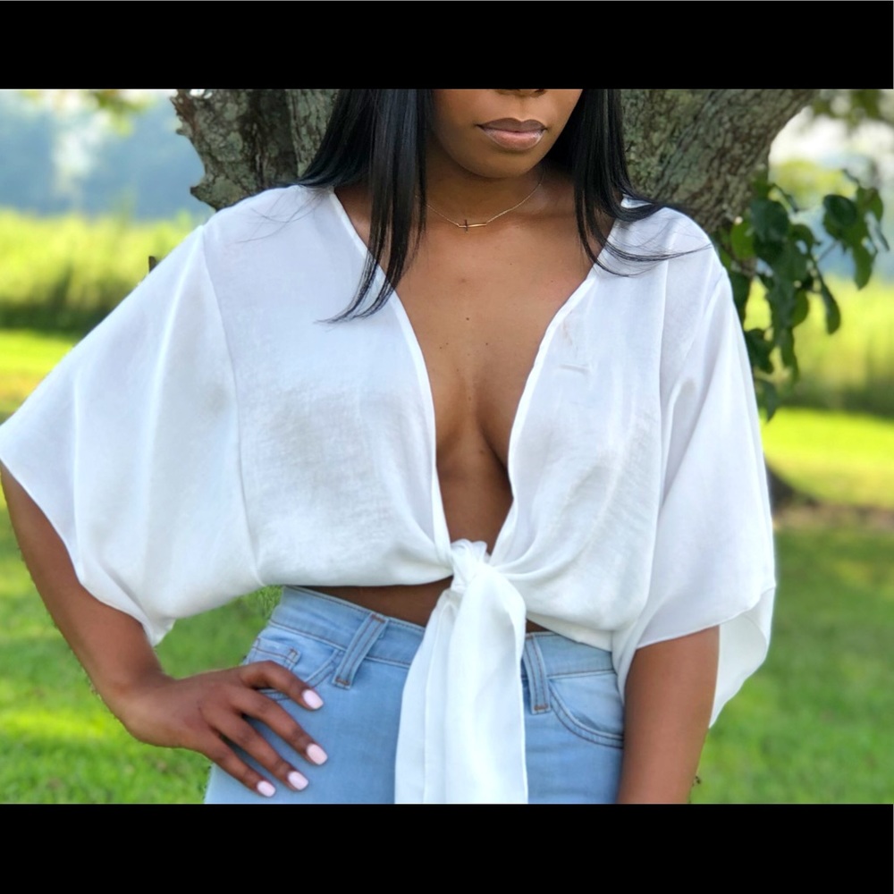 White satin top